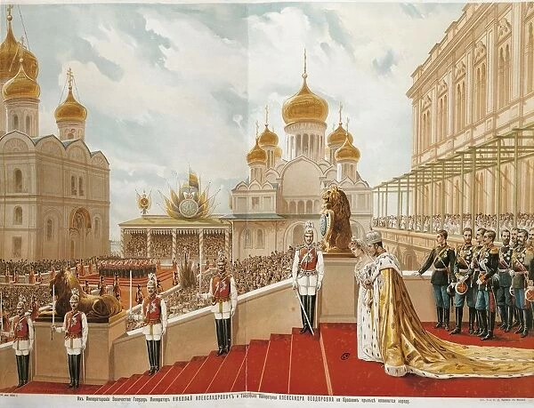 French, Paris, Coronation of Czar Nicholas II, 1896, Lithograph