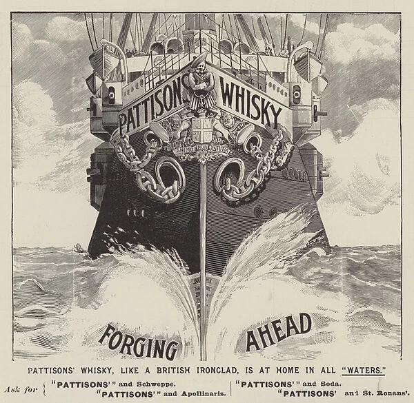 Advertisement, Pattisons Whisky (engraving)