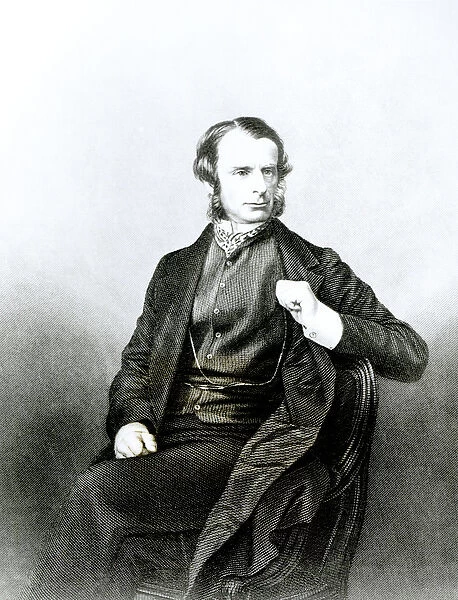 Charles Kingsley (1819-75) (engraving) (b&w photo)