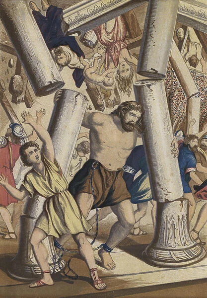 Death of Samson (chromolitho)