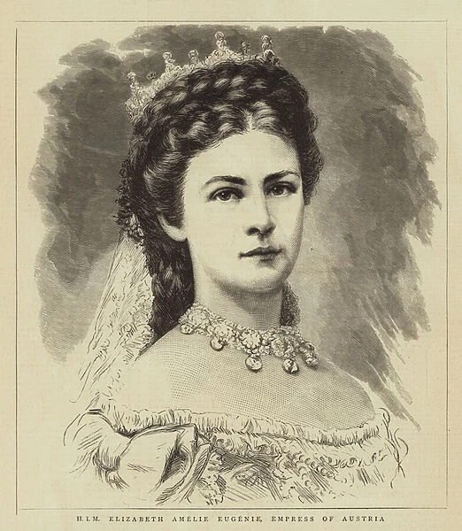 HIM Elizabeth Amelie Eugenie, Empress of Austria (engraving)