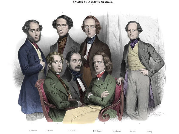 Galerie de la Gazette musicale N. 2. Celebres of 1842: Frederic Chopin (1810-1849