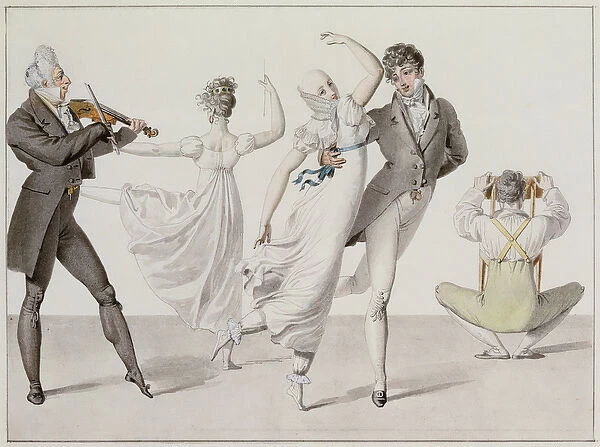 Illustration from Le Bon Genre, c. 1810 (w  /  c on paper)