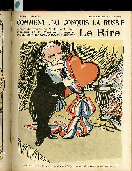 Illustration of Pear Emmanuel dit Caran d Ache (1858-1909) for the Cover of Le Lrire