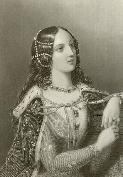 Isabella of Valois, 2nd wife of king Richard II (engraving)