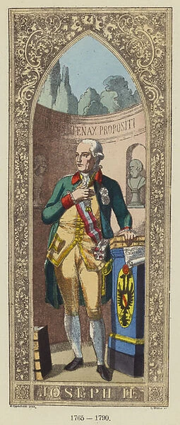 Joseph II, 1765-1790 (coloured engraving)