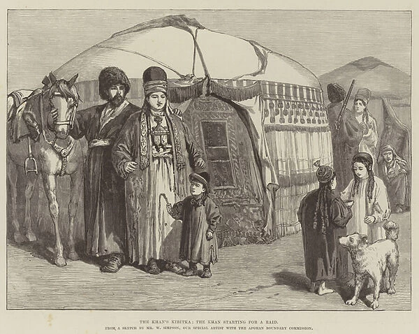 The Khans Kibitka, the Khan starting for a Raid (engraving)
