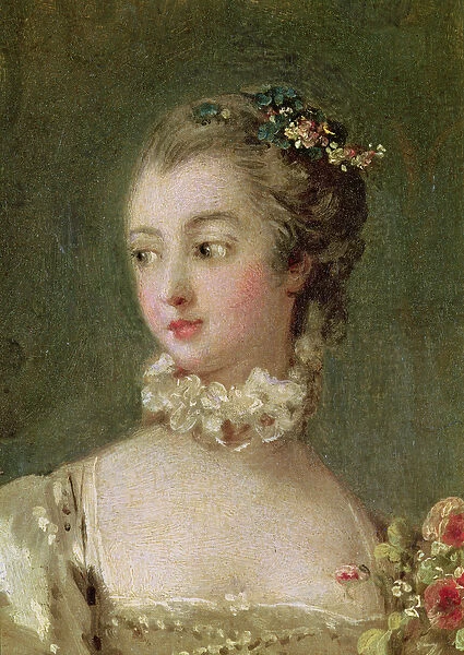 Madame de Pompadour (1721-64) (oil on canvas) (detail of 26230)