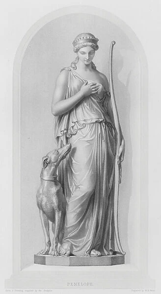 Penelope, from the statue by R J Wyatt, in the possession of Her Most Gracious Majesty (engraving)