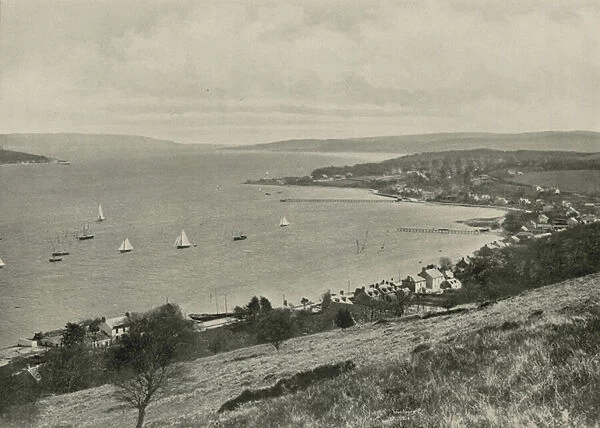 Sandbank, from the East, showing Sandbank and Kilmun (b  /  w photo)