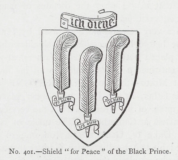 Shield 'for Peace'of the Black Prince (engraving)