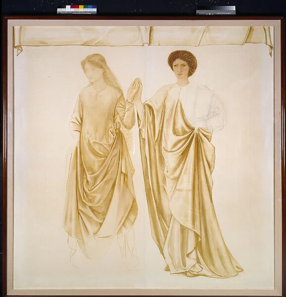 The Two Wives of Jason, before 1872 (watercolour and bodycolour over black chalk on paper