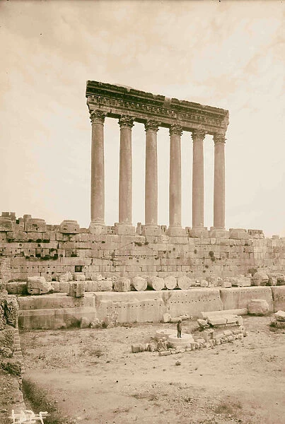 Baalbek Temple Jupiter 1900 Lebanon Baʻlabakk
