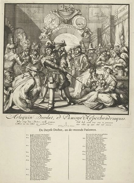 Cartoon on the interference of Louis XIV in the English throne, 1689, Gisling, after 1689