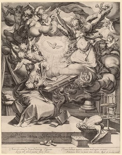 Jacques de Gheyn II after Abraham Bloemaert (Dutch, 1565 - 1629), The Annunciation