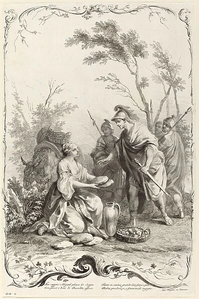 Joseph Wagner (publisher) after Jacopo Amigoni (German, 1706 - 1780), David and Abigail
