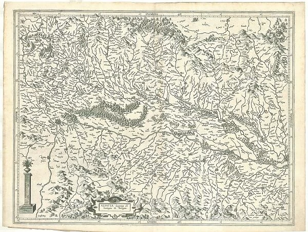 Map Alsatia superior cuSvntgoia & Brisgoia Gerard Mercator