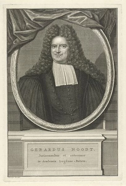 Portrait Gerard Noodt Portrait bust oval front