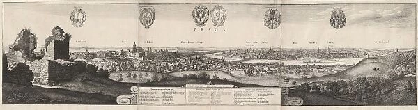Wenceslaus Hollar, The Great View of Prague, Bohemian, 1607 - 1677, 1649, etching