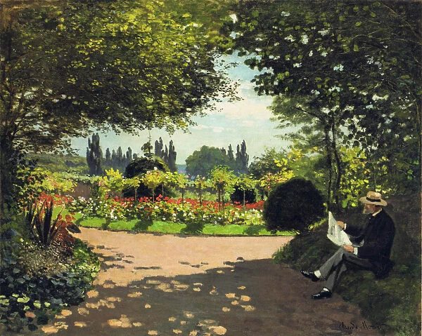Adolphe Monet in the Garden of Le Coteau at Sainte-Adresse, 1867