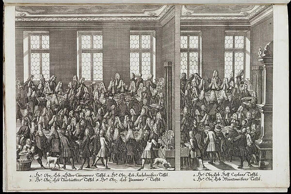 A banquet. Festival honoring Emperor Charles VI, 1712. Artist: Engelbrecht, Christian (1672-1735)