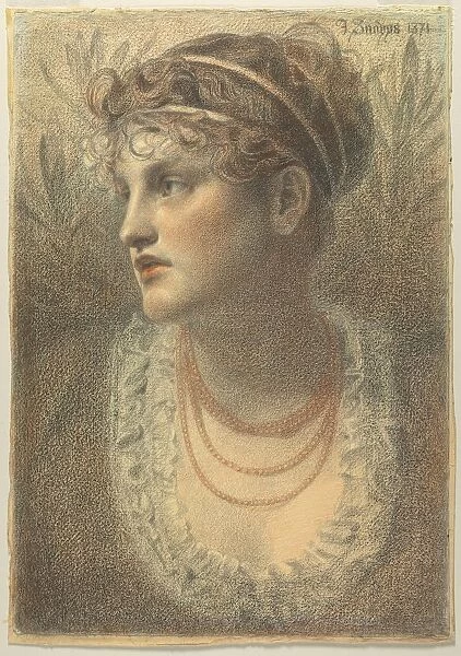 The Coral Necklace, 1871. Creator: Frederick Sandys (British, 1829-1904)