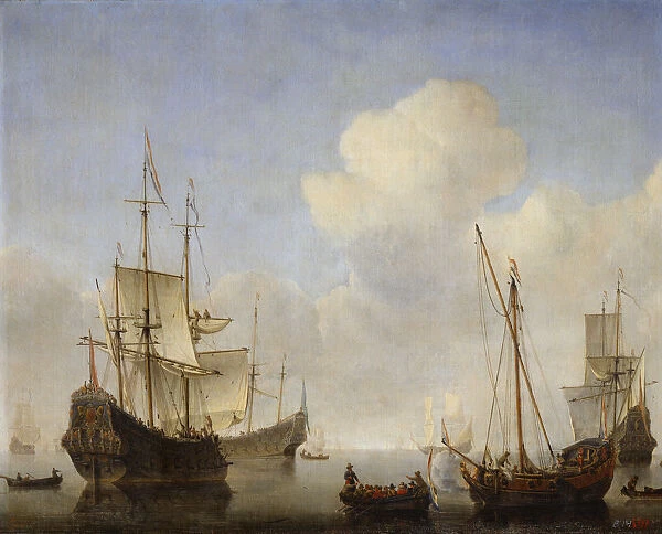 The Dutch Squadron at the West African Coast, 1660s. Artist: Willem van de Velde the Younger
