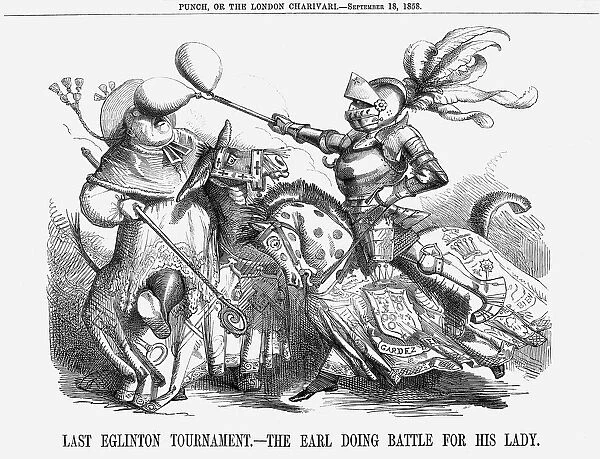 Last Eglinton Tournament. - The Earl doing Battle for his Lady. 1858
