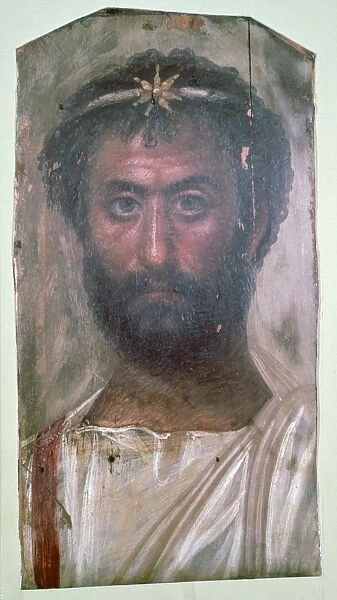 Egyptian wax portrait of a man, 2nd century