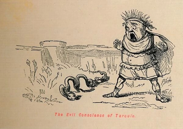 The Evil Conscience of Tarquin, 1852. Artist: John Leech