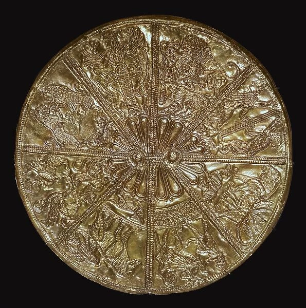 Gilt and engraved silver Scythian mirror, 6th century BC