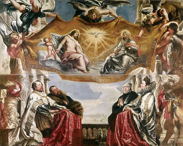 The Gonzaga Family in Adoration of the Holy Trinity, 1604-1605. Creator: Rubens, Pieter Paul