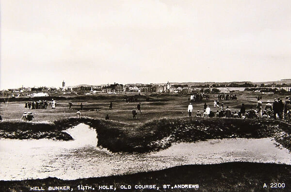 Hell Bunker, 14th hole, Old Course, St Andrews, c1910