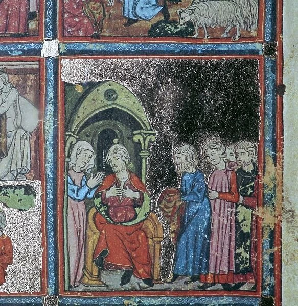 Illustration from the Golden Haggadah, 15th century