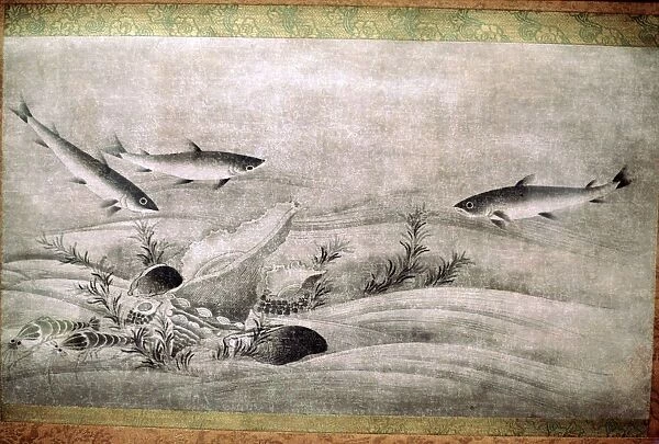 Japanese painting of fish