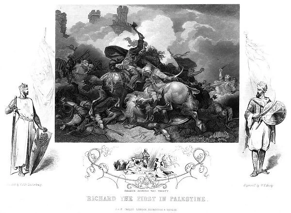 King Richard I (1157-119) at the Battle of Jaffa, 1192. Artist: William Turner Davey