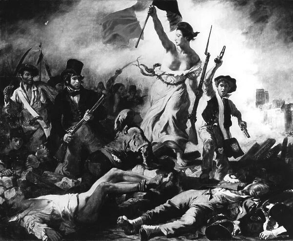 La Liberte guidant le Peuple, 28th July 1830. Artist: Eugene Delacroix