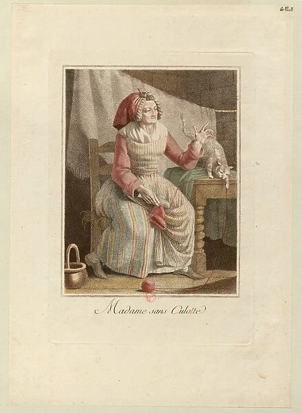 Madame Sans-Culotte, ca 1794. Creator: Anonymous