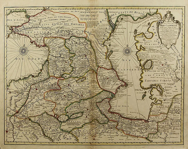 Map of the Caucasus and the Caspian Sea, c. 1800