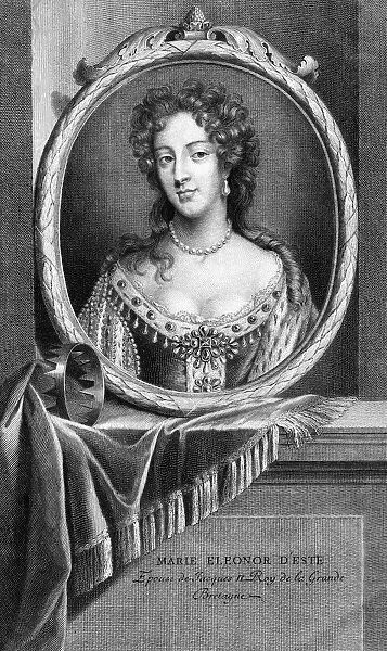Mary of Modena, Queen Consort of King James II of Great Britain. Artist:s Audran