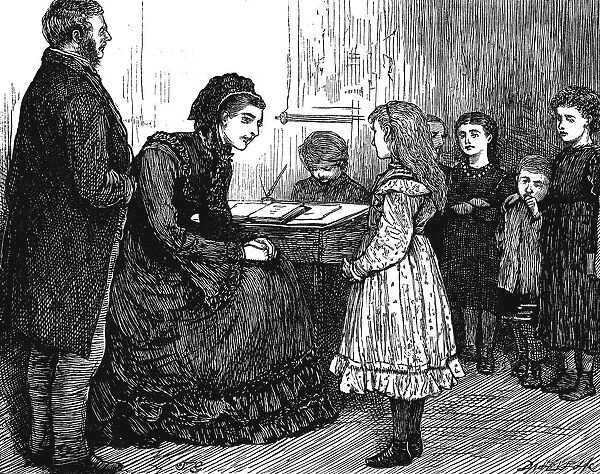 Mixed Sunday School class in a poor district of London, 1873