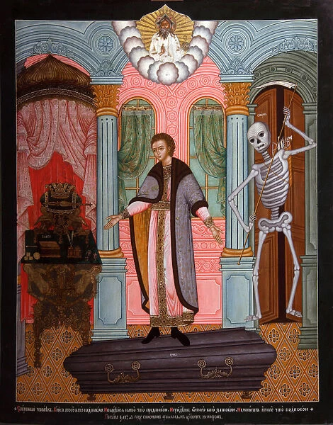 Mortal man (Parable), Early 18th cen Artist: Russian icon