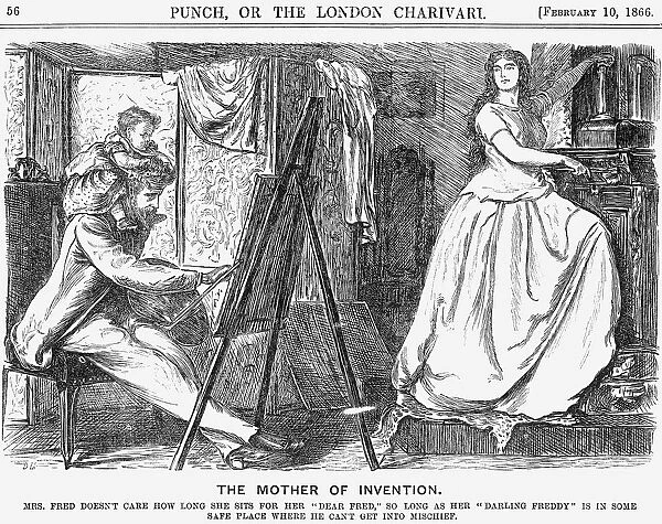 The Mother of Invention, 1866. Artist: George du Maurier