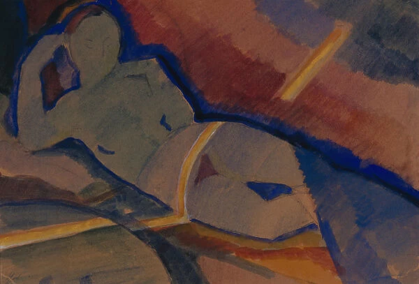 Nude, 1920. Artist: Ulyanov, Nikolai Pavlovich (1875-1949)