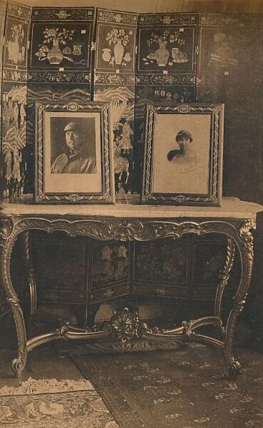 Portraits of the King and Queen of Belgium at the Cuban Embassy in Brussels, Belgium, 1927