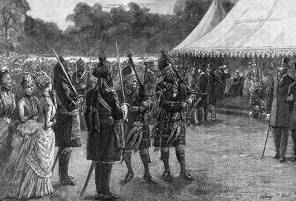 The royal tent at the jubilee garden party, Buckingham Palace, London, late 19th century, (1900). Artist: Sydney Prior Hall