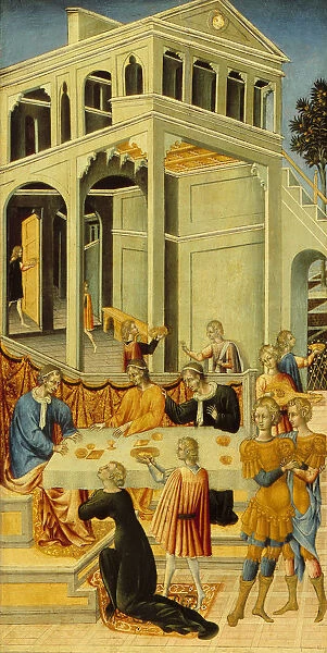 Salome Asking Herod for the Head of Saint John the Baptist, 1455-1460. Artist: Giovanni di Paolo (ca 1403-1482)