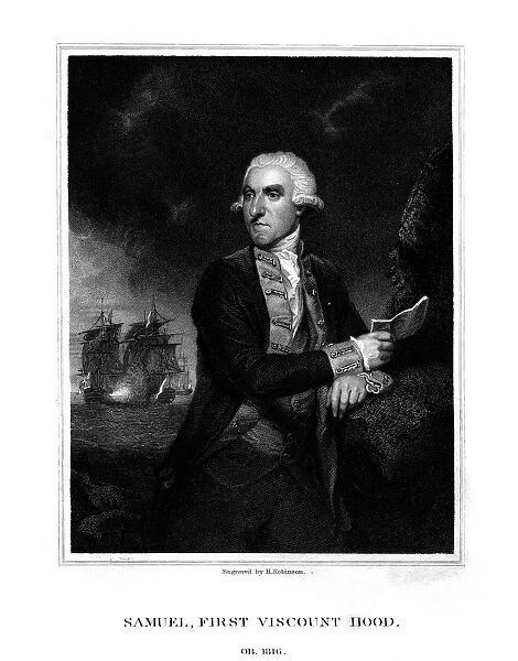 Samuel Hood, 1st Viscount Hood, British admiral, (1831). Artist: H Robinson