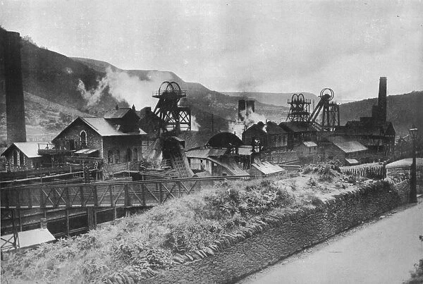 The scene of the Coal Strike: A typical South Wales coat mine, 1915