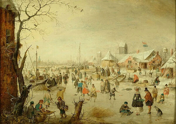 A scene on the Ice, c. 1630. Artist: Avercamp, Hendrick (1585-1634)